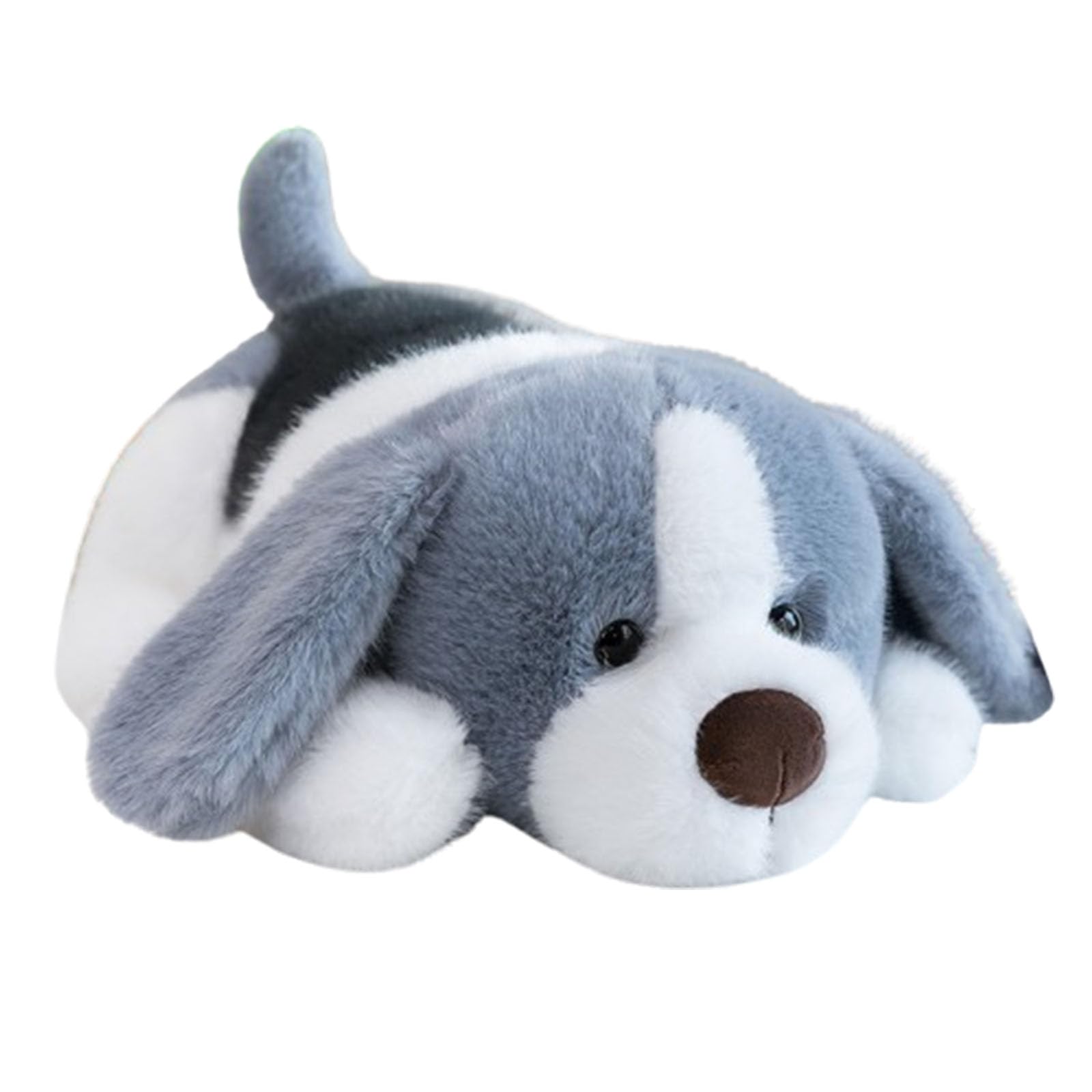 Beagle Plush Toy, Realistic Beagle Stuffed Animals, Plush Dalmatian Dog Toy, Realistic Hound Dog Teddy Stuffed Animal, Puppy Pillow Plushie Toy for Kids Adults Christmas Birthday Gift (Gray,45cm)