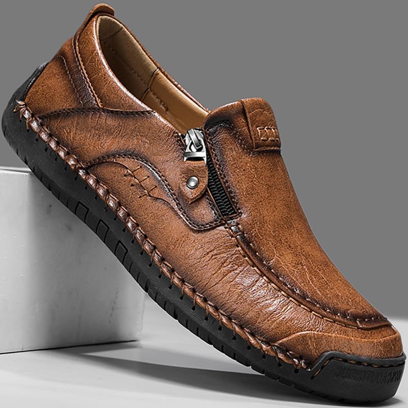 Casual Loafers for Men Shoes Leather Shoe Mens Boat Dress Driving Men's Size Male Handmade