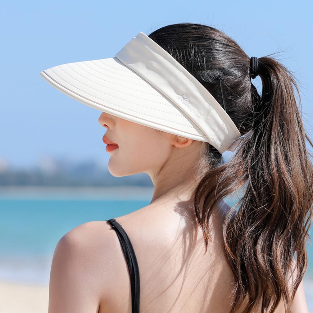 Sombrero de verano para mujer, visera desmontable, gorra de béisbol de ala ancha, sombrero de playa con protección UV, sombrero de vestir para piscina, camping, pesca, jardín