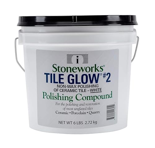 Tile Glow #2 White (6 libras) Compuesto natural, sin cera para el pulido de la mayoría de baldosas de cerámica, porcelana y cantera sin esmaltar,