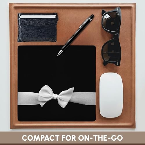 Miniatura 4 de 3dRose LLC 8 x 8 x 0.25 inches Mouse Pad, elegante y elegante lazos blanco sobre elegante elegante – Negro Retro de la mujer Moda (MP _ _ _ _ _ _ _