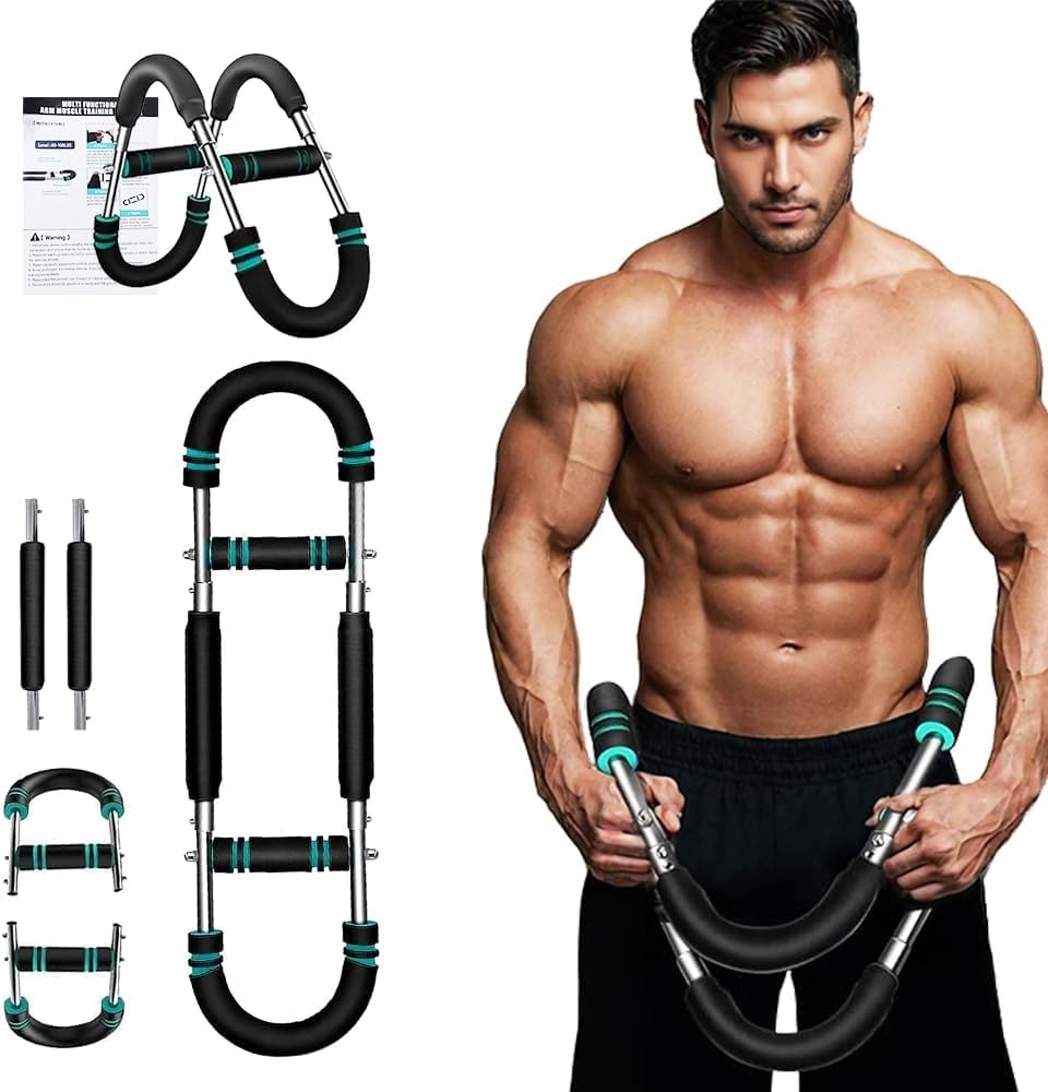 Kliffoo Twister Arm Trainer, Chest & Arm Workout Equipment for Men & Women, Portable Arm Chest Exerciser with Anti-Slip Grips for Home Gym, Forearm, Triceps & Upper Body Strength Training Machine