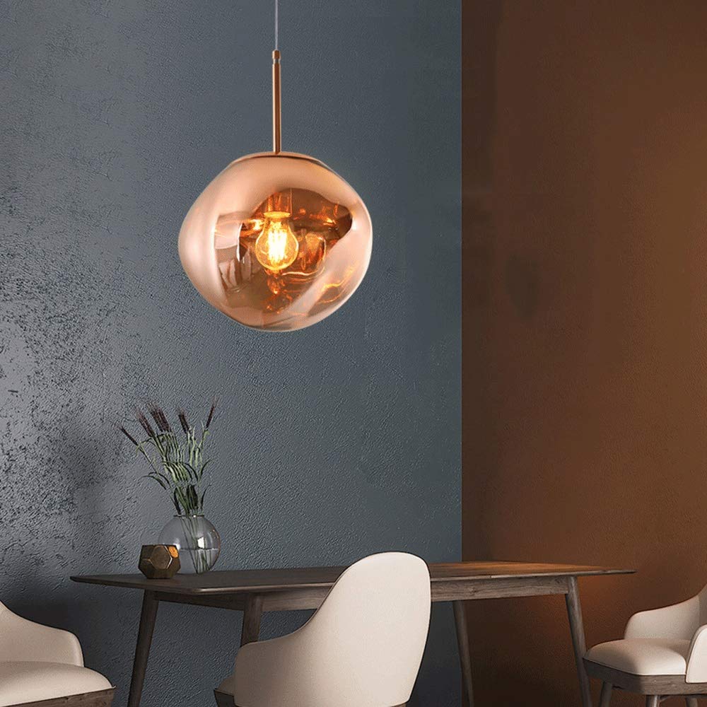 Suspension décorative pour bar et restaurant : lustre minimaliste nordique en verre pour salon
