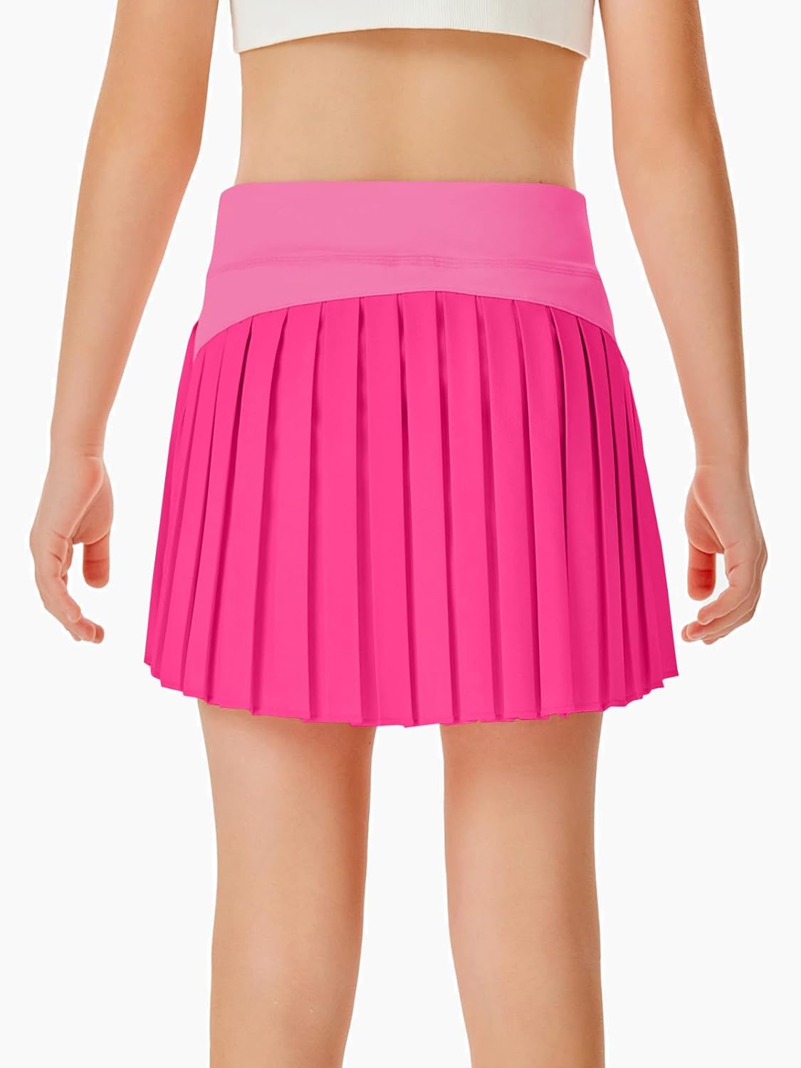 Haloumoning Girls Pleated Skirts with Shorts Athletic Tennis Skorts Sport Performance Skirt with Pockets 4-14 Years - Image 5