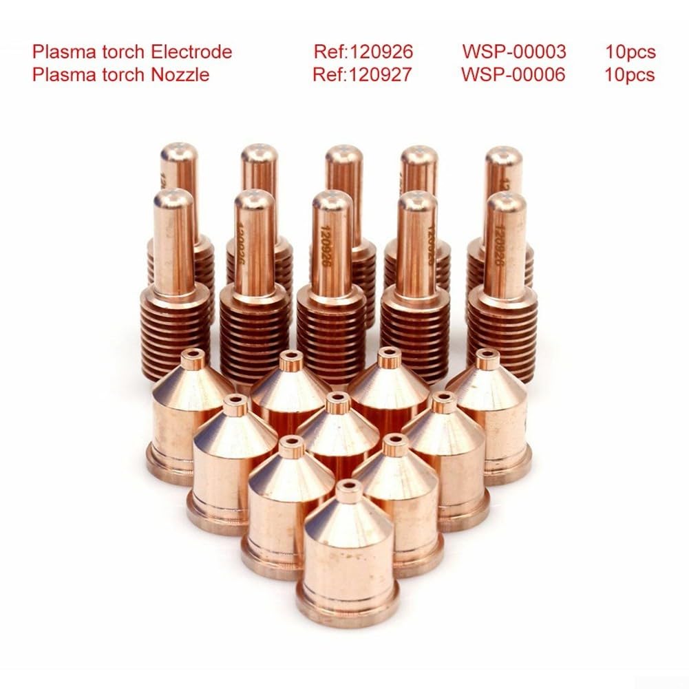 Lot de 20 consommables pour torche plasma 80 A 120927 et électrodes 120926 pour Hypertherm pour 1250 WS Spec