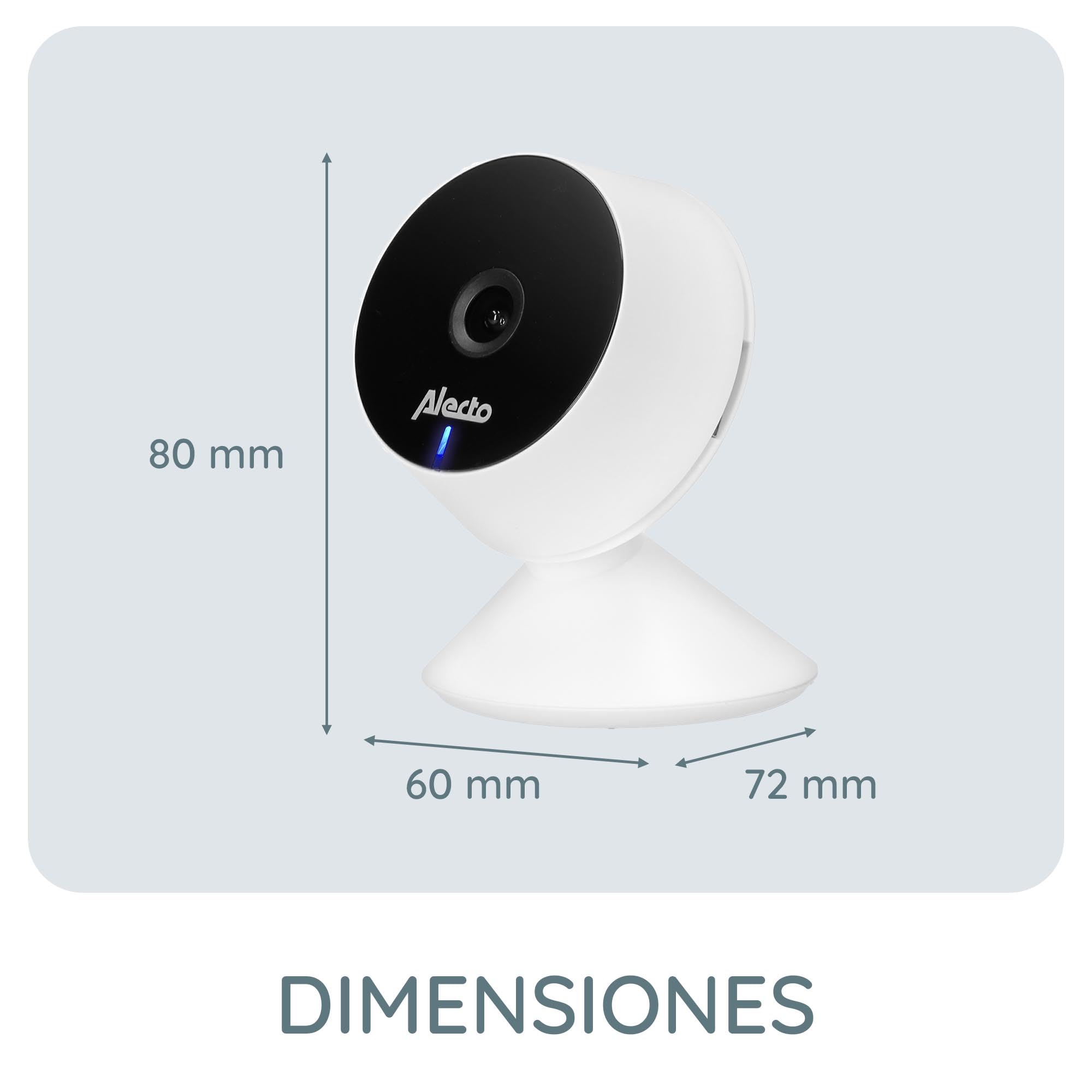 Alecto SMARTBABY5 Monitor Bebe con Cámara y WiFi/WLAN - Video Baby Monitor con Visión Nocturna - Baby Monitor con Intercomunicador y Controlable con App - Blanco