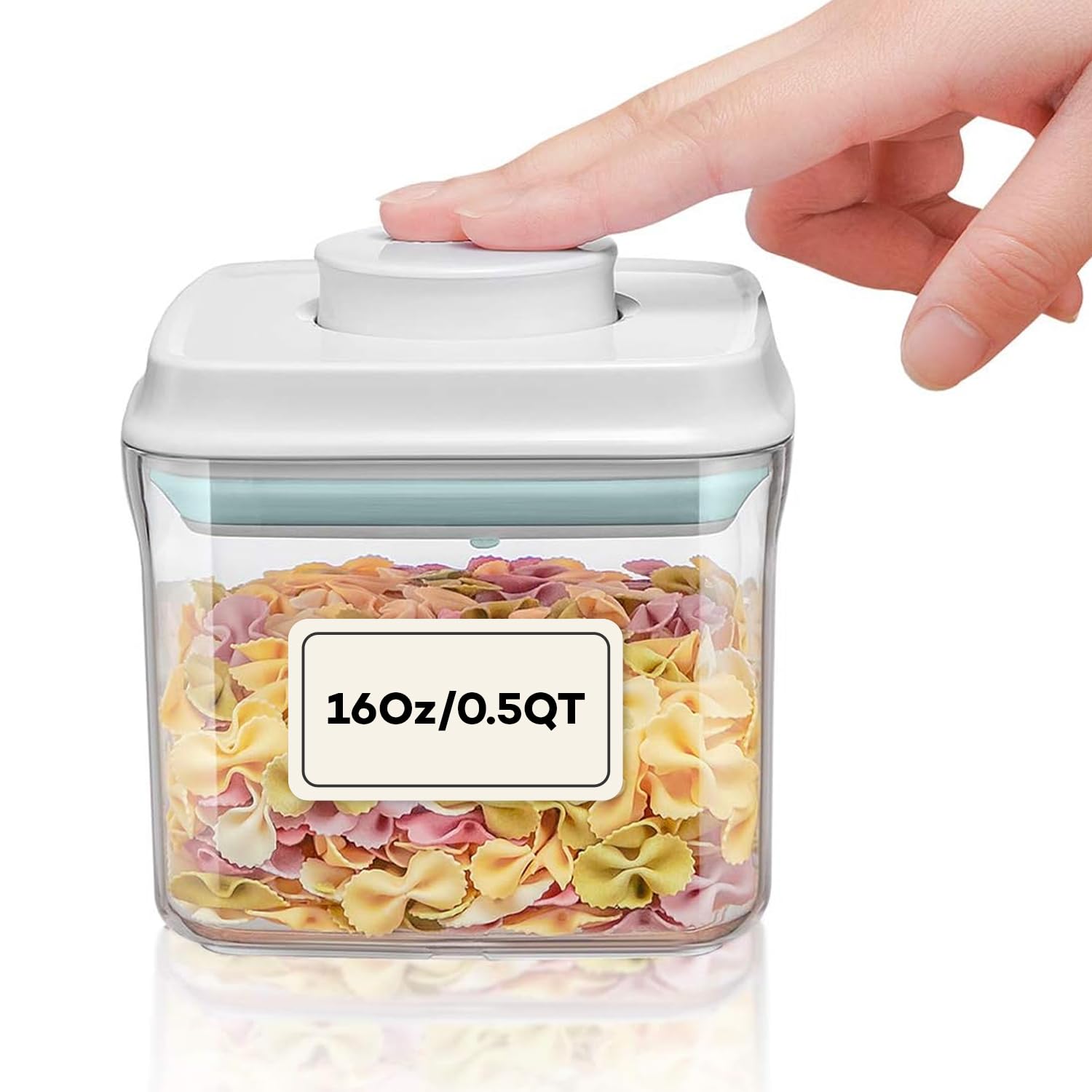 BopTop (1pc) Airtight Food Storage Container – Mechanical Silicone Seal Canister - BPA-Free - 500ml