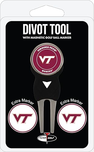 Vista 51 de Team Golf NCAA - Herramienta Divot con 3 marcadores de pelota de golf, los marcadores son esmaltes magnéticos extraíbles de doble cara