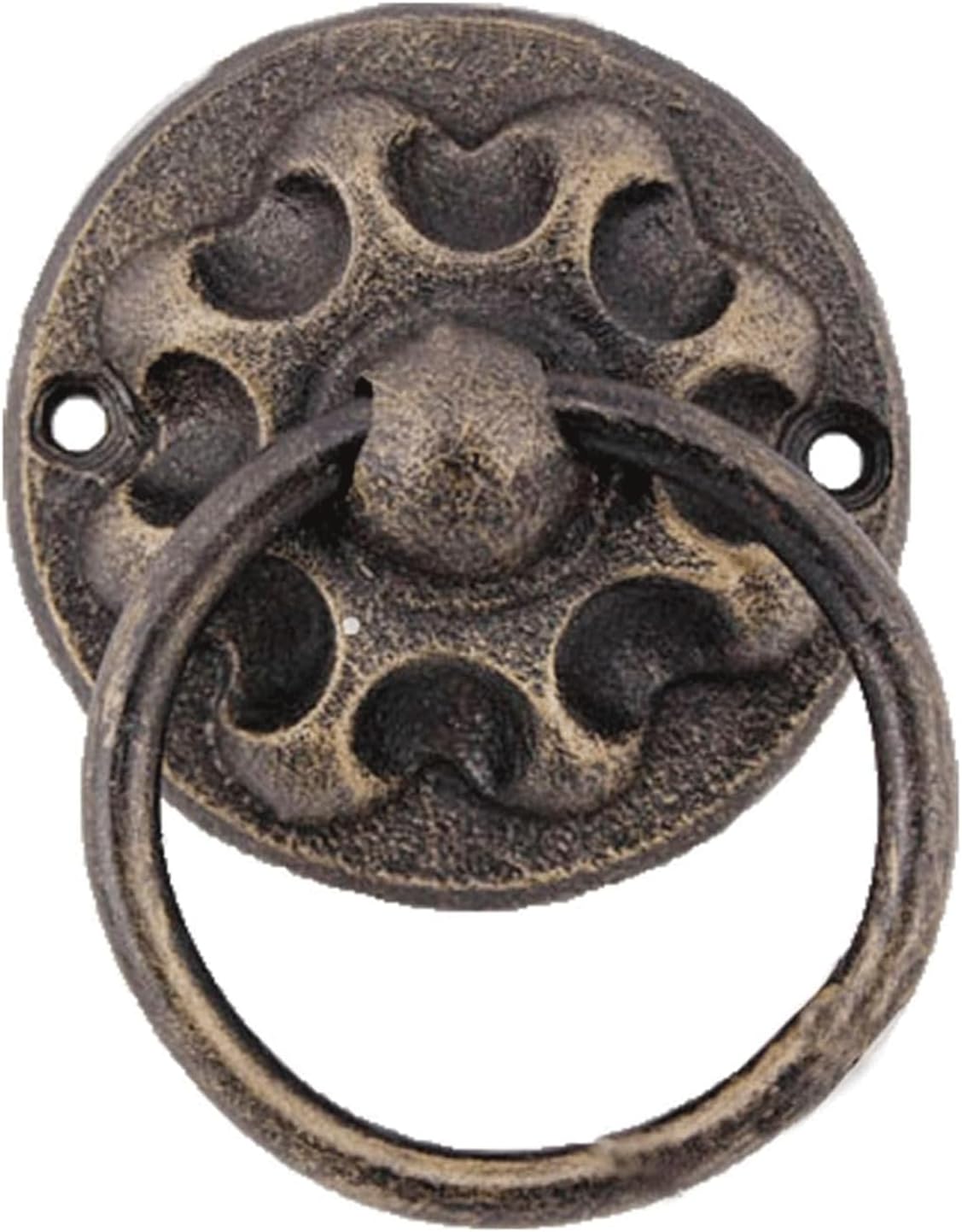 Door Knocker Door Knocker Vintage Cast Iron Door Knock with Fitting Screws Door Handle for Front Door Round Door Ring Knocker Unique