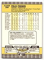 Vista 2 de 1989 Fleer #208 Felix Fermin Pittsburgh Pirates Baseball Cards NM Near Mint Baseball Card