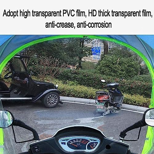 Housse de moto fermée avec toit transparent pour abriter le conducteur