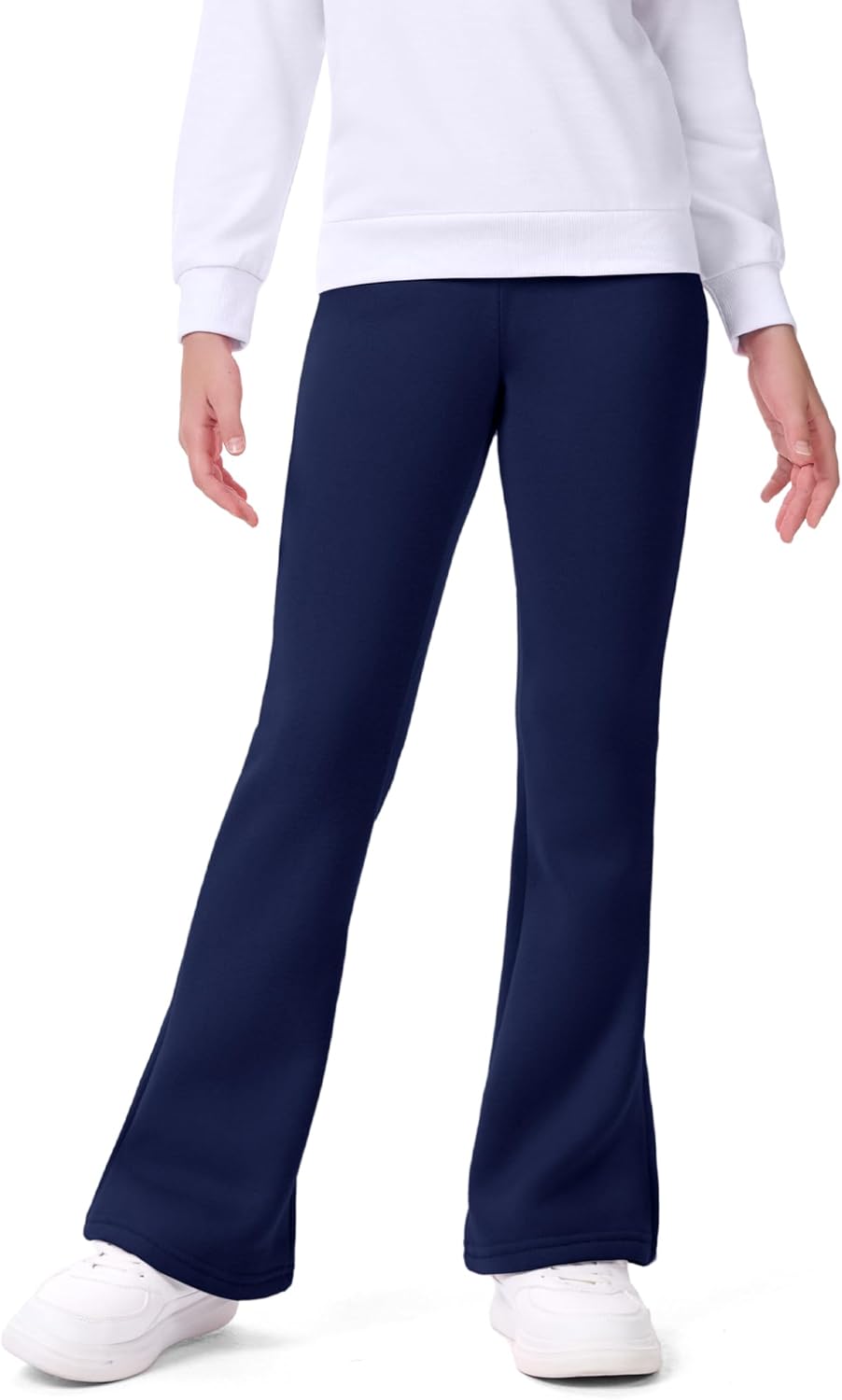 BOOPH Girls Fleece Lined Leggings Winter Flare Leggings Casual Warm Bell Bottom Pants for Teen Girls