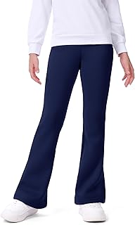 Girls Fleece Lined Leggings Winter Flare Leggings Casual Warm Bell Bottom Pants for Teen Girls