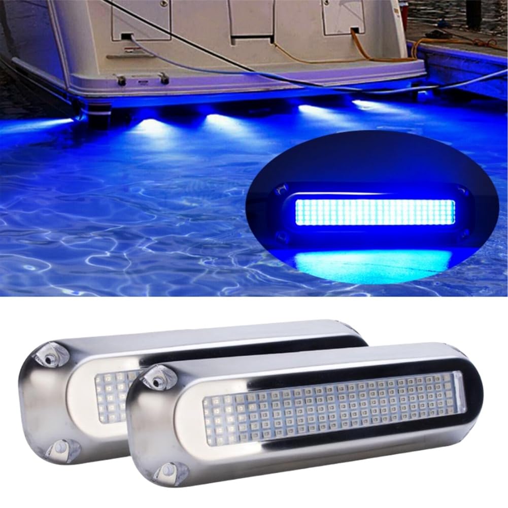 2 Luces de Navegación Sumergibles de 120 LED, 12 V/24 V, Luz, Impermeables, para Embarcaciones Marinas.