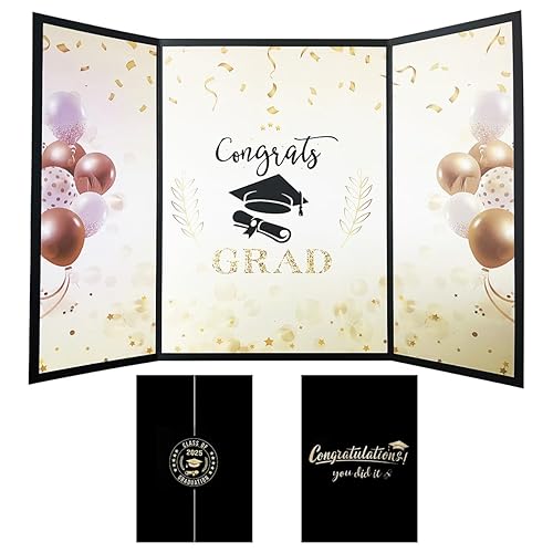 Black Gold Graduation Party Decorations Book,Class of 2025 Congratulations Graduates