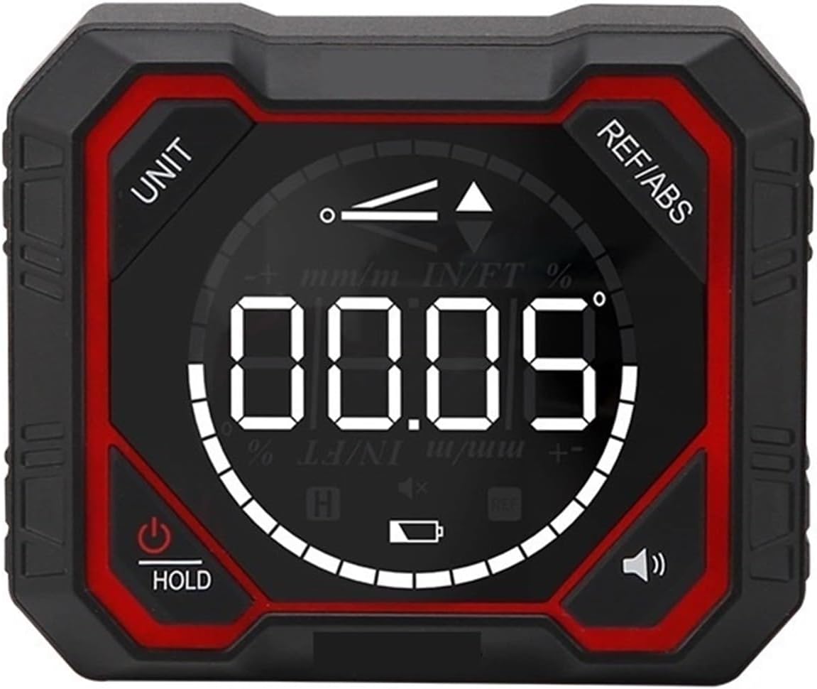 Woodworking Protractor, LM320 Inclinometer Digital Angel Meter 4 * 90° With Relative Absolute Angle Measurement% MM/M IN/FT Magnetic,Angle Measuring Tool(LM320F)