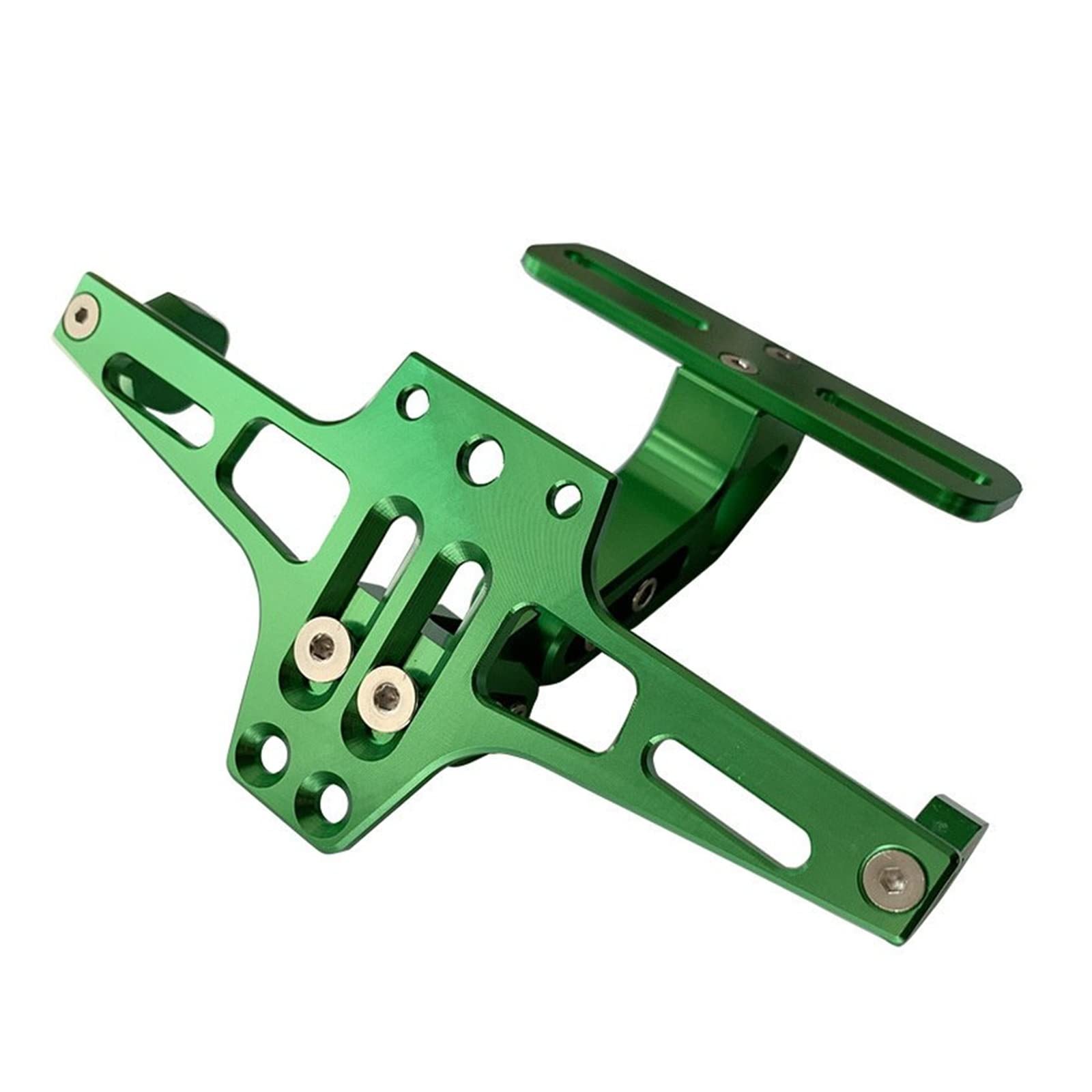 Support de plaque moto LED vert réglable pour éliminer les vibrations