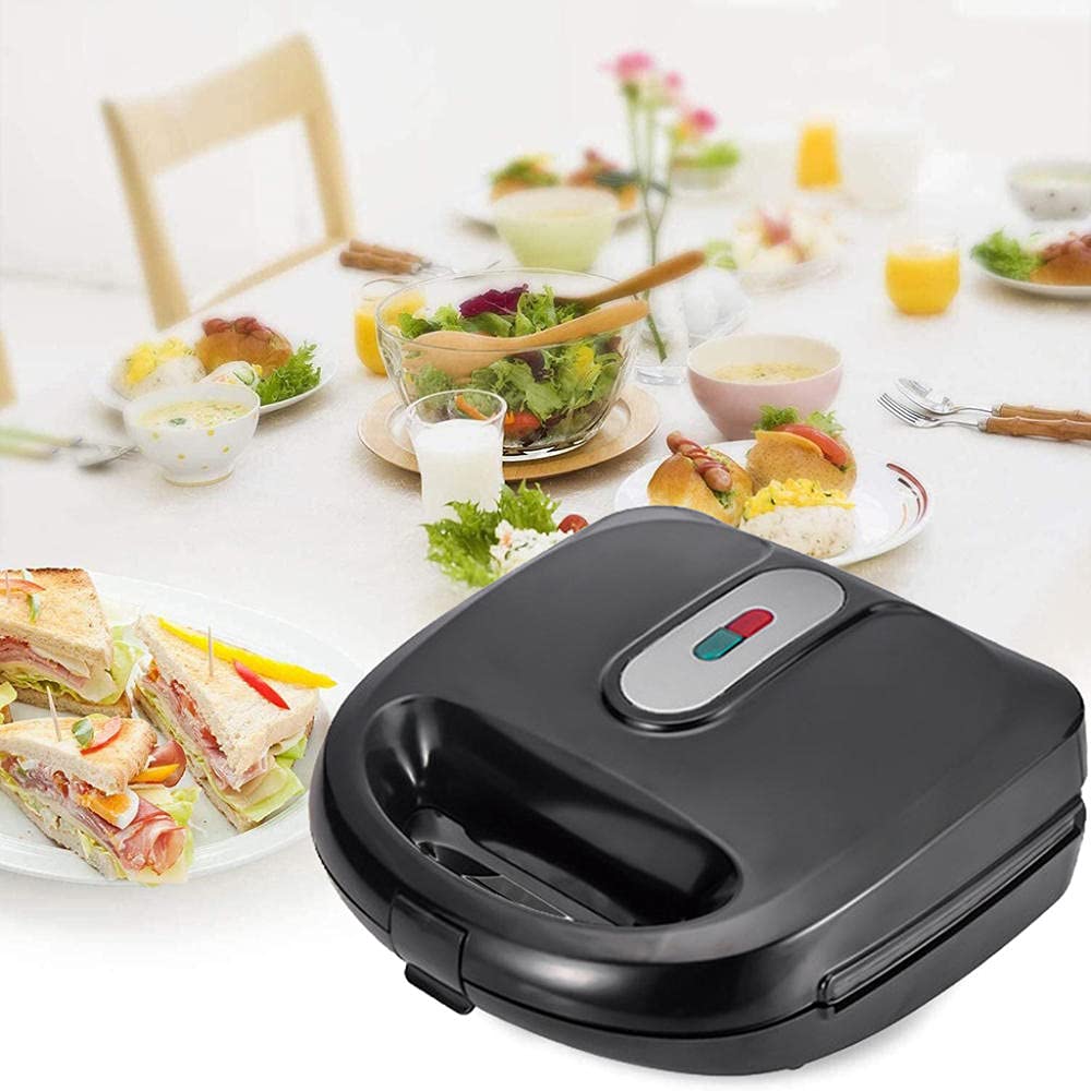 Sandwichera 3 en 1, Sandwichera Grill, Gofrera, Plancha para Waffle, 750W, Termostato Ajustable, Placas Extraíbles, Placas Antiadherentes, Indicador Luminoso, Protección sobrecalentamiento