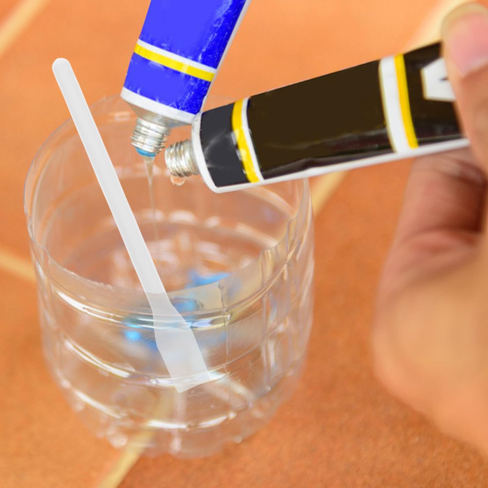 SUPVOX Bastoncini per Miscelazione in Plastica 10 Pezzi Leggeri e Portatili per Casa e Ufficio Applicatore Spatola per Colla e Trucco Bianco