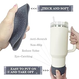 WORBSS Glitter Silicone Boot, Compatible with Stanley Tumbler H2.0 20 30 40oz & Hydro Flask 18-24oz, Accessories for Wide Mouth Water Bottles Protector Bottom Sleeve Cover Bumper As the Best Gfit