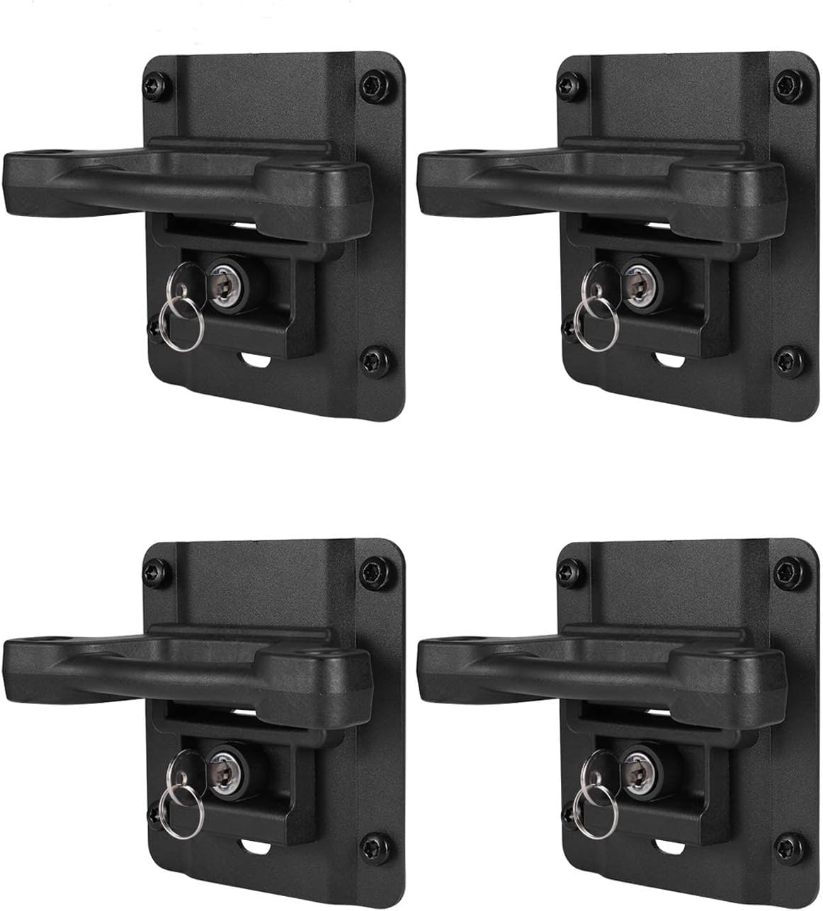 ISSYAUTO 4 Pack Tie Down Anchors with Plates Compatible with 2015-2024 F150 F250 F350 Box link Bed Tie Downs, Anti-Theft Screws