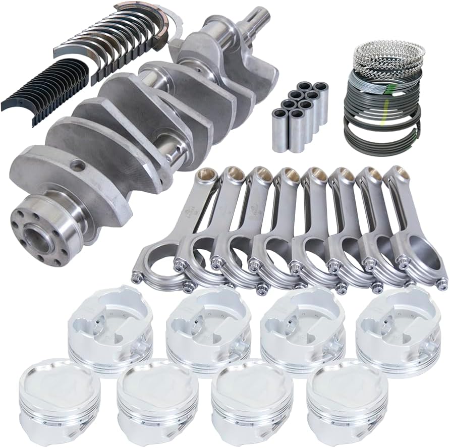 Eagle Rotating Assembly, 304 CID, Forged Crank, Forged Pistons, 3.750 in Stroke, 3.592 in Bore, 1.889 in H Beam Rods