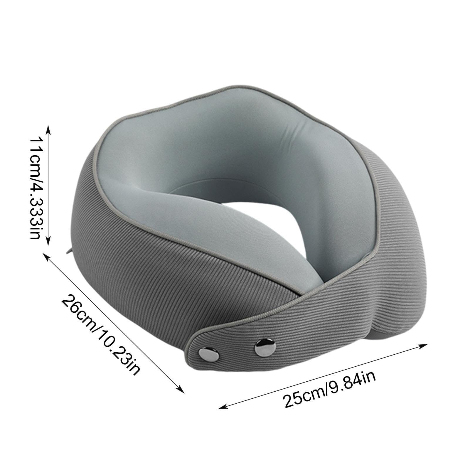 Poduszka Podróżna Poduszka Podróżna Z Pianki Memory Foam, Regulowana, W Kształcie Litery U, Do Samolotu I Samochodu Poduszka na Kark(Grey)