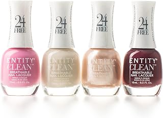 Entity Clean Holiday Nail Value Pack Set: Sweater Weather 24-Free Vegan Nail Polish Set that is Halal, Cruelty-Free, and Biotin Enriched