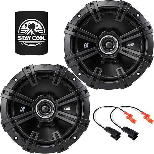 KICKER Altavoces de 6.5 pulgadas para Chevrolet Tahoe 1995-2014 Kit de actualización - Par de DS Series con arnés, altavoz coaxial de 6 12 para