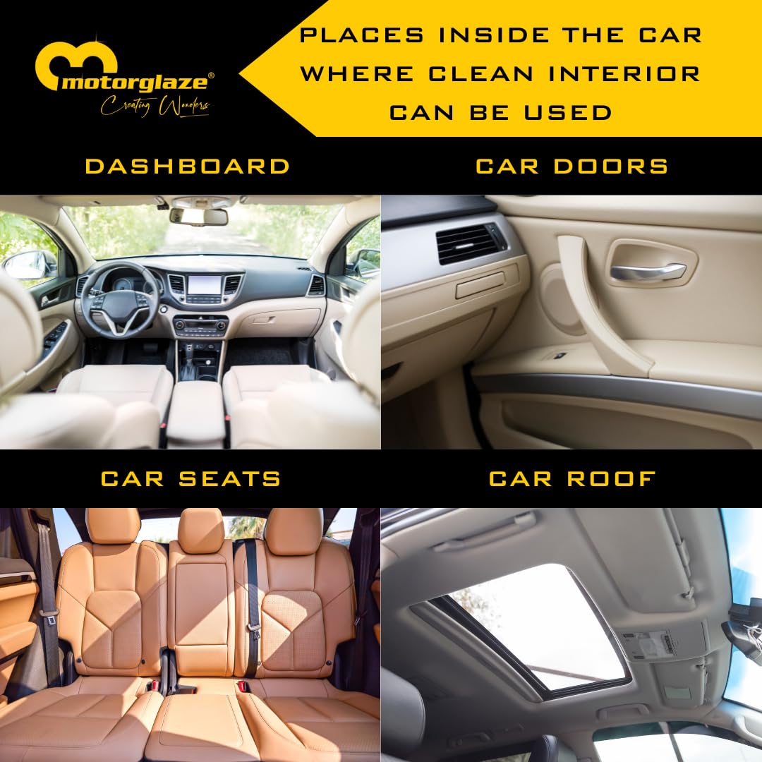 Clean Interiors Antimicrobial Foam Spray β Deep Cleansing Car Dashboard & Leather Seat Cleaner, Removes Contaminants, Restore natural look. Car Interior cleaner (Foam Based) 1