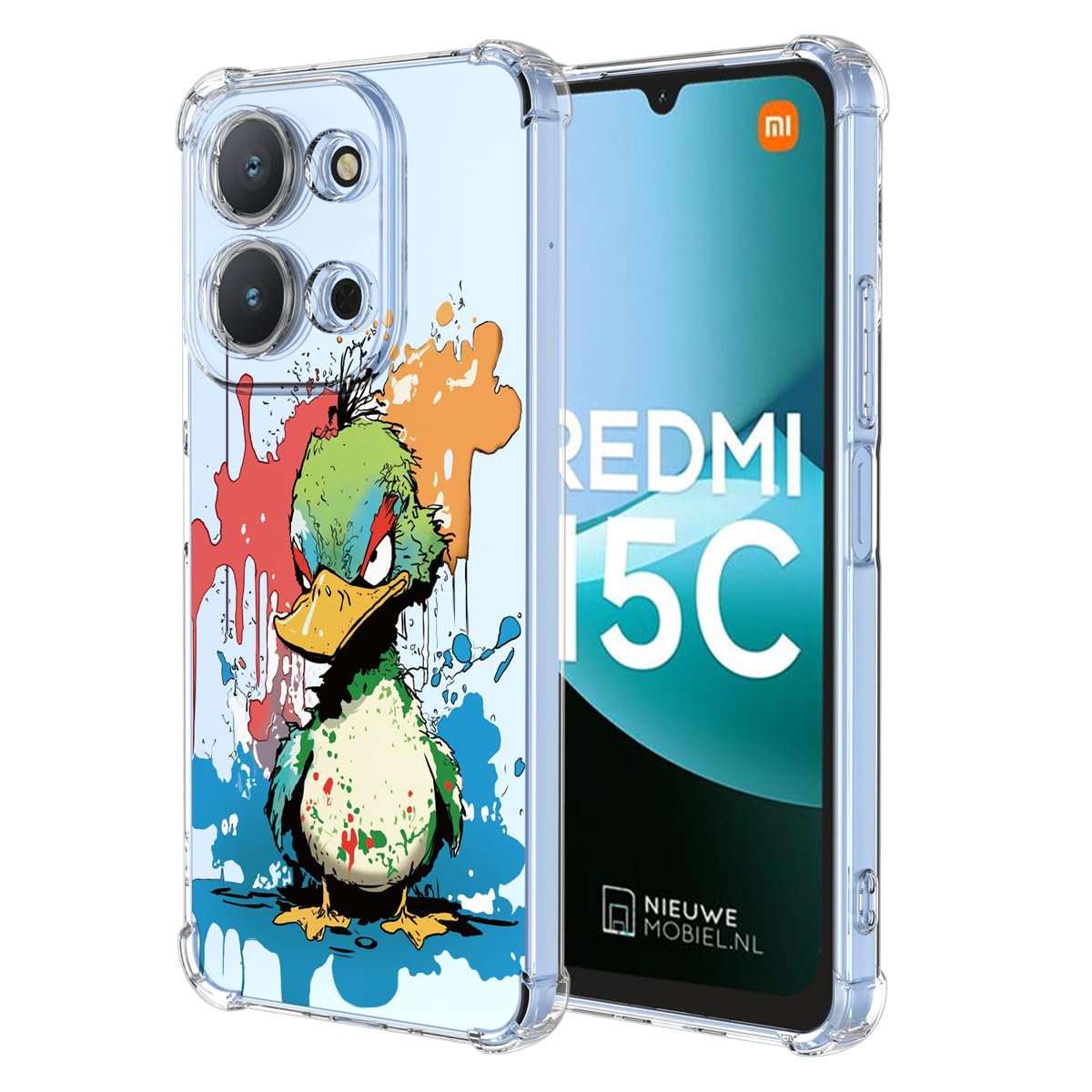XINYEXIN Cover per Xiaomi Redmi 14C 4G Trasparente Slim - Custodia per Cellulare TPU Antiurto, Serie di Graffiti Artistici Colorati e Cool, Disegno