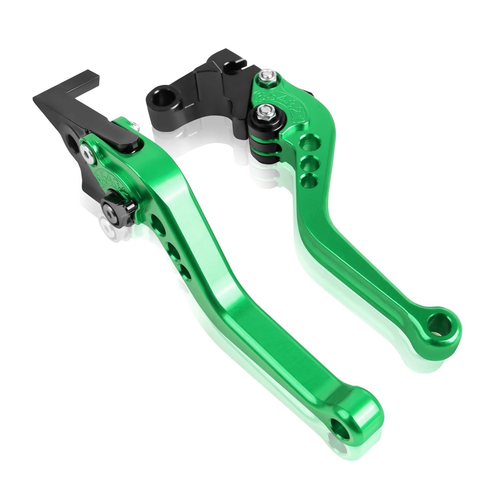 JWQEBNS Motorcycle Brake Clutch Levers for XJ6 Diversion FZ8 FZ6R FZ6 FAZER 2009-2020 Adjustable Short&Long Brake Clutch Levers Motorcycle Handles(Short Green)