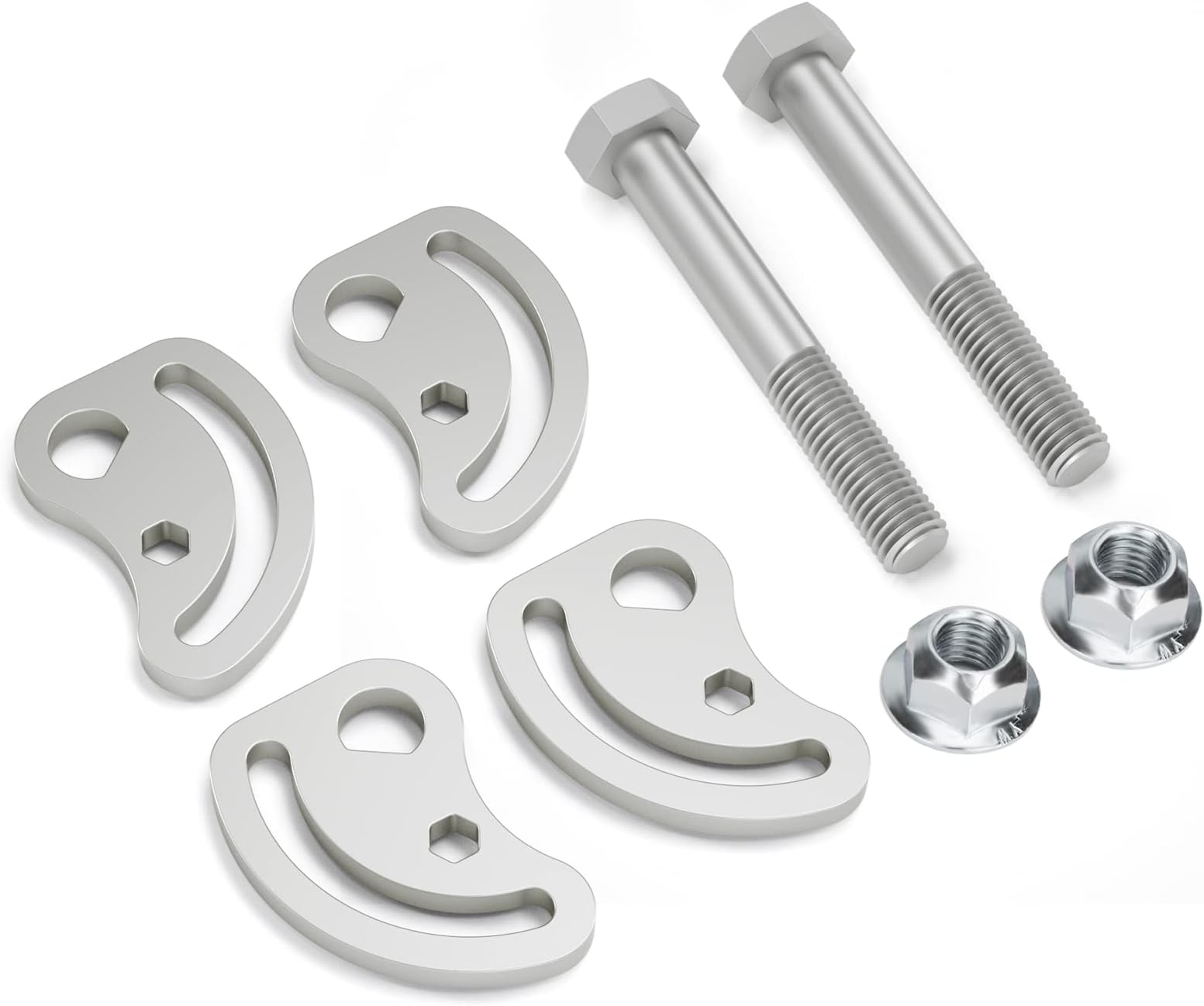 KSP Caster/Camber Bolt Kit Adjusting ±1.5° Compatible with Silverado Sierra 1500 2500,Yukon Express Savana 1500 2500 Hummer H2 H3, Work On Most Chevy GMC Control Arm| Including Bolts,Cams and Nuts