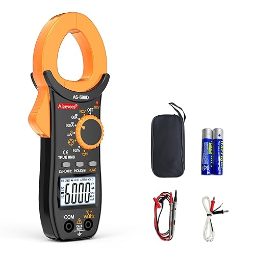 Abrazadera digital 588D 6000 cuenta con amplificador de voltaje de rango automático, mide voltaje y corriente CACC, diodos de resistencia de