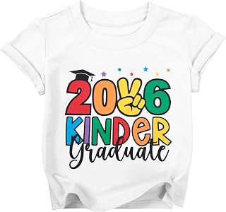 LUKYCILD Kindergarten Graduation Shirt for Kids Last Day of School Tshirt Toddler Girls Boys Pre-K Graduation Gift Tee Top