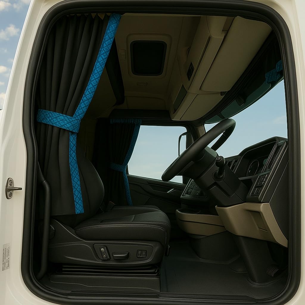 Luxury Danish Plush Truck Curtains Set – 100% Blackout & Handmade Premium Quality