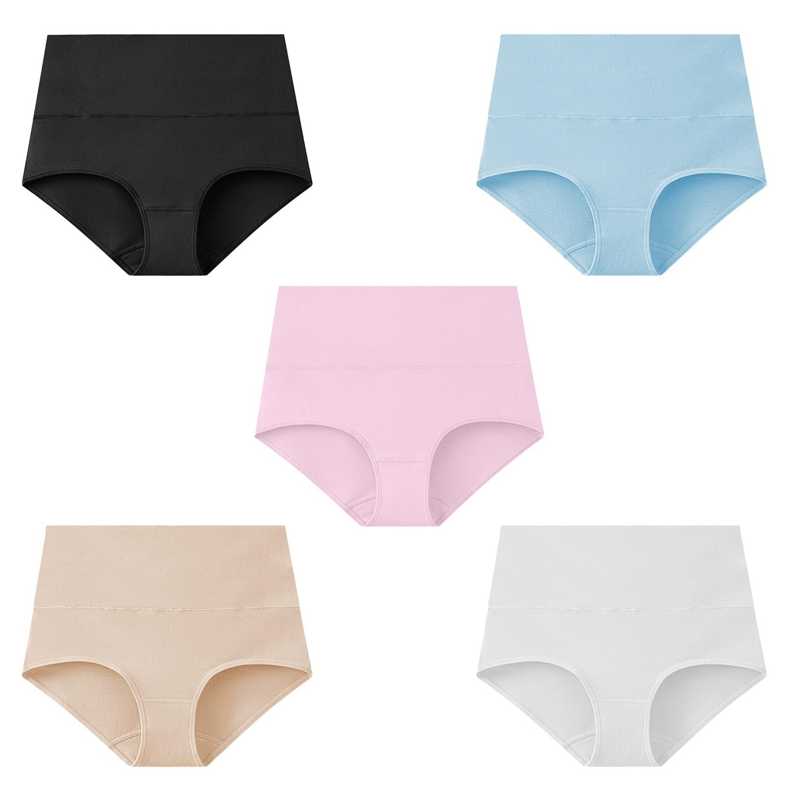 Bragas Mujer Algodon Ropa Interior Mujer 5 Pack Braga Bikini Menstrual | Braguitas sin Costuras Mujer Cuecas Mulher Altas Panties Invisible Cotton Underwear Women Tanga Verano