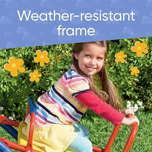Kid's Metal Rocking Seesaw Teeter Totter with Handlebars, Weather Resistant Backyard Playground Equipment, Max Weight 140 lbs - Thumbnail 7
