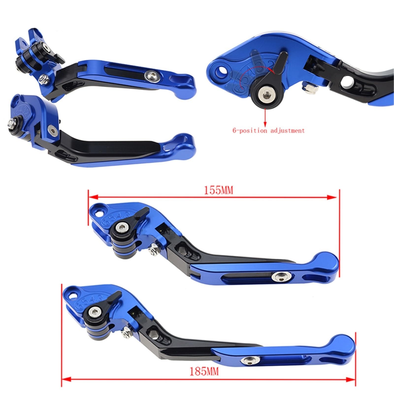 Leviers Frein Embrayage Pliables Extensibles Moto Yamaha XJR 1300 Racer 2004-2016 - CNC Réglables