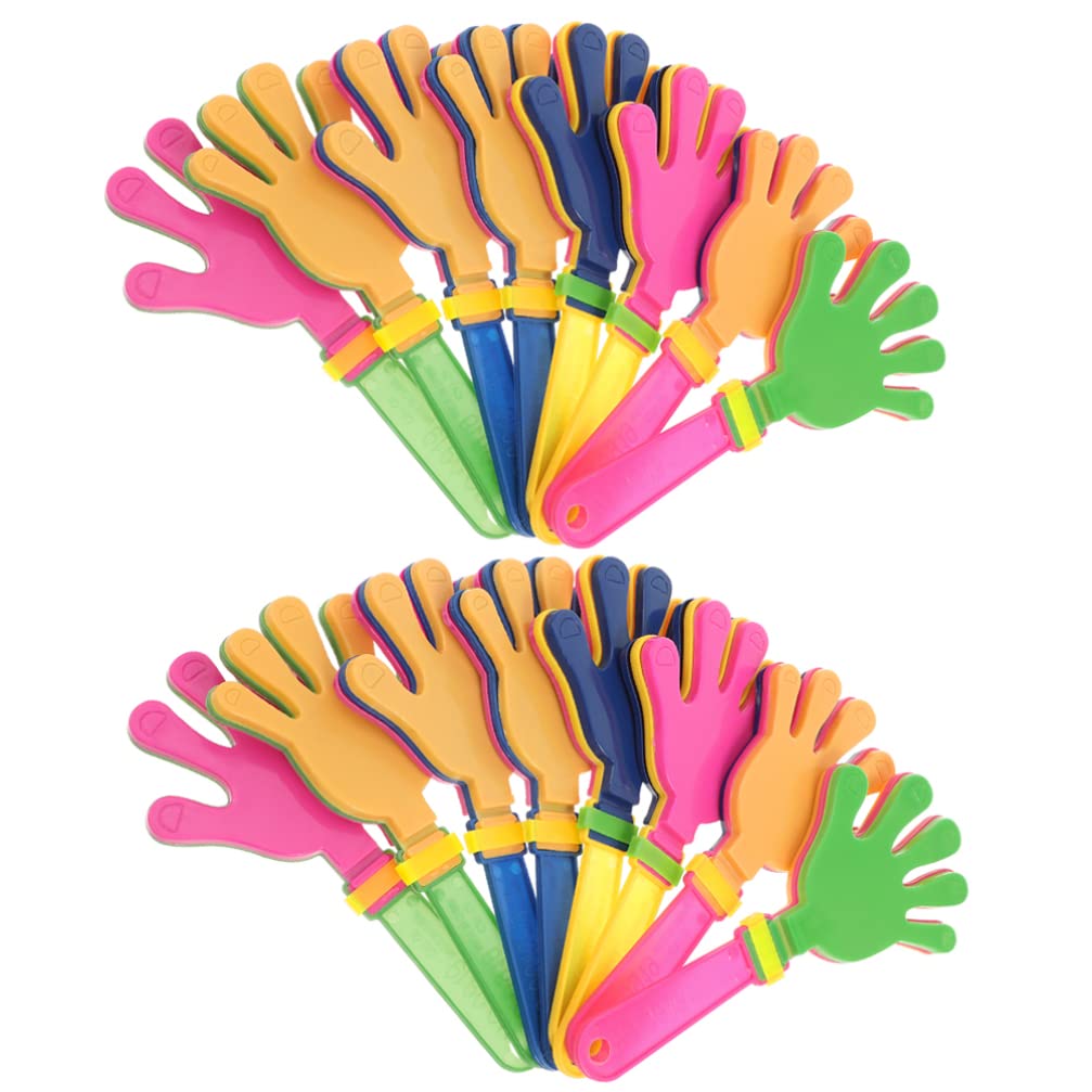 SAFIGLE20Pcs Hand Clappers Noise Makers Mini Hand Noisemaker Game Accessories for Fiesta Party Birthday Sport, Mardi Party Favors for Kids Adults
