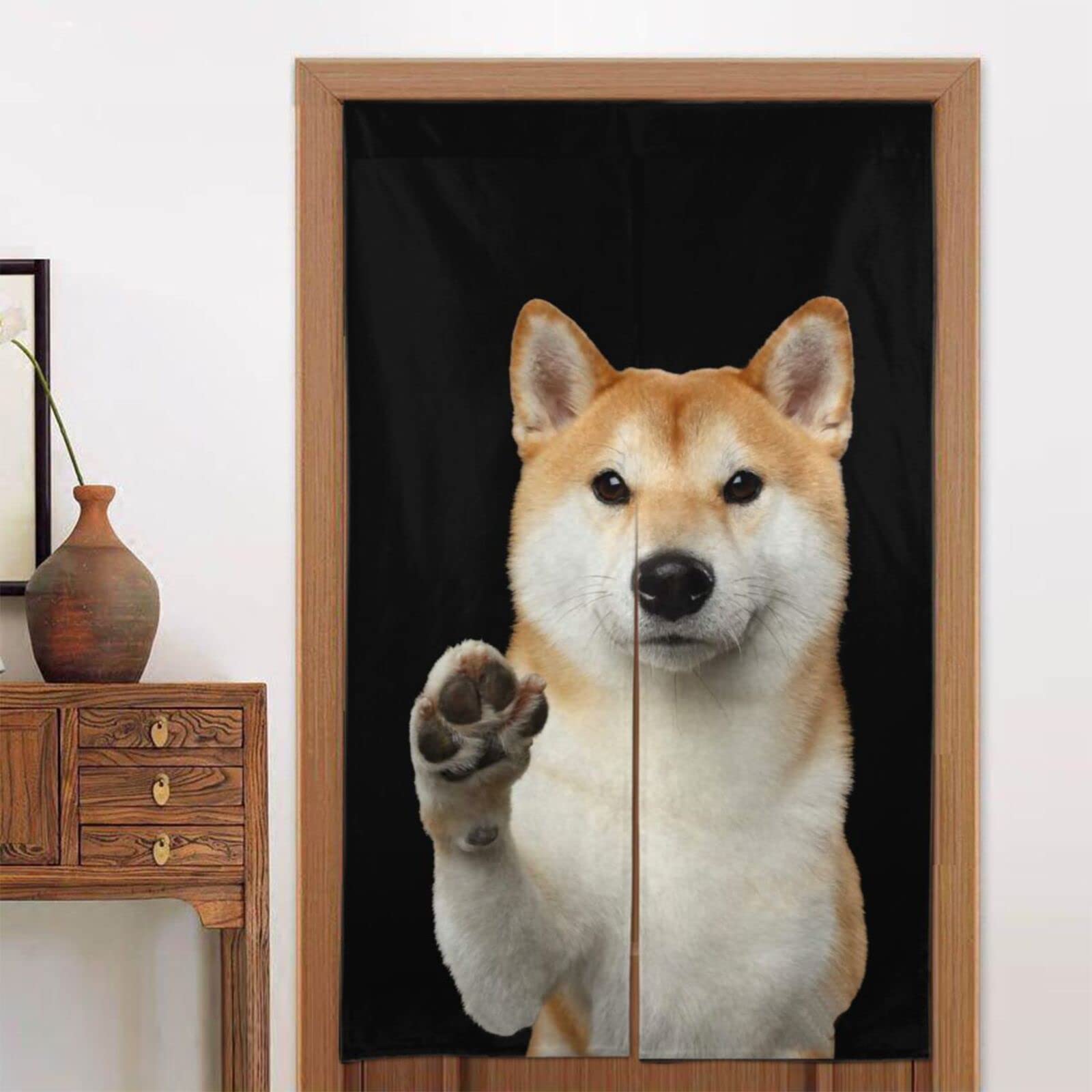 のれん ロング 暖簾 80×120 犬 犬柄 イヌ かわいい 間仕切り 洋風 1950471042.jpg?1687529266