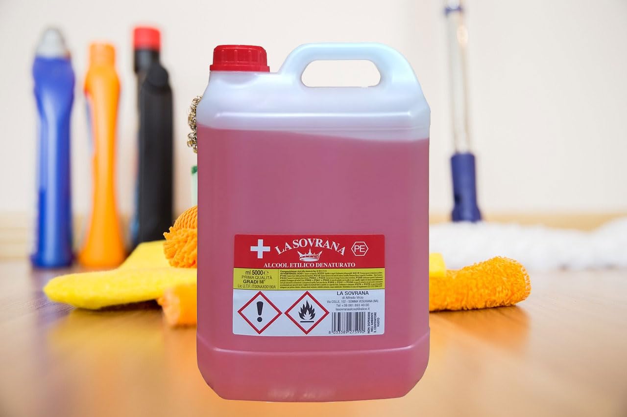 Alcool Denaturato 94° Etilico confezione da 3 x 5 LA SOVRANA