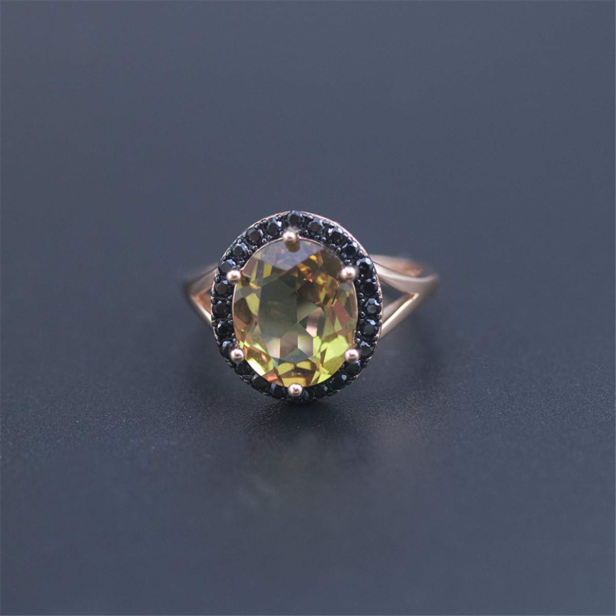 Anello Sultanit che cambia colore in argento Sterling 925 Nano Diaspore Gemma Belle Gioielli Nozze Halo Anelli per le Donne Regalo di Natale