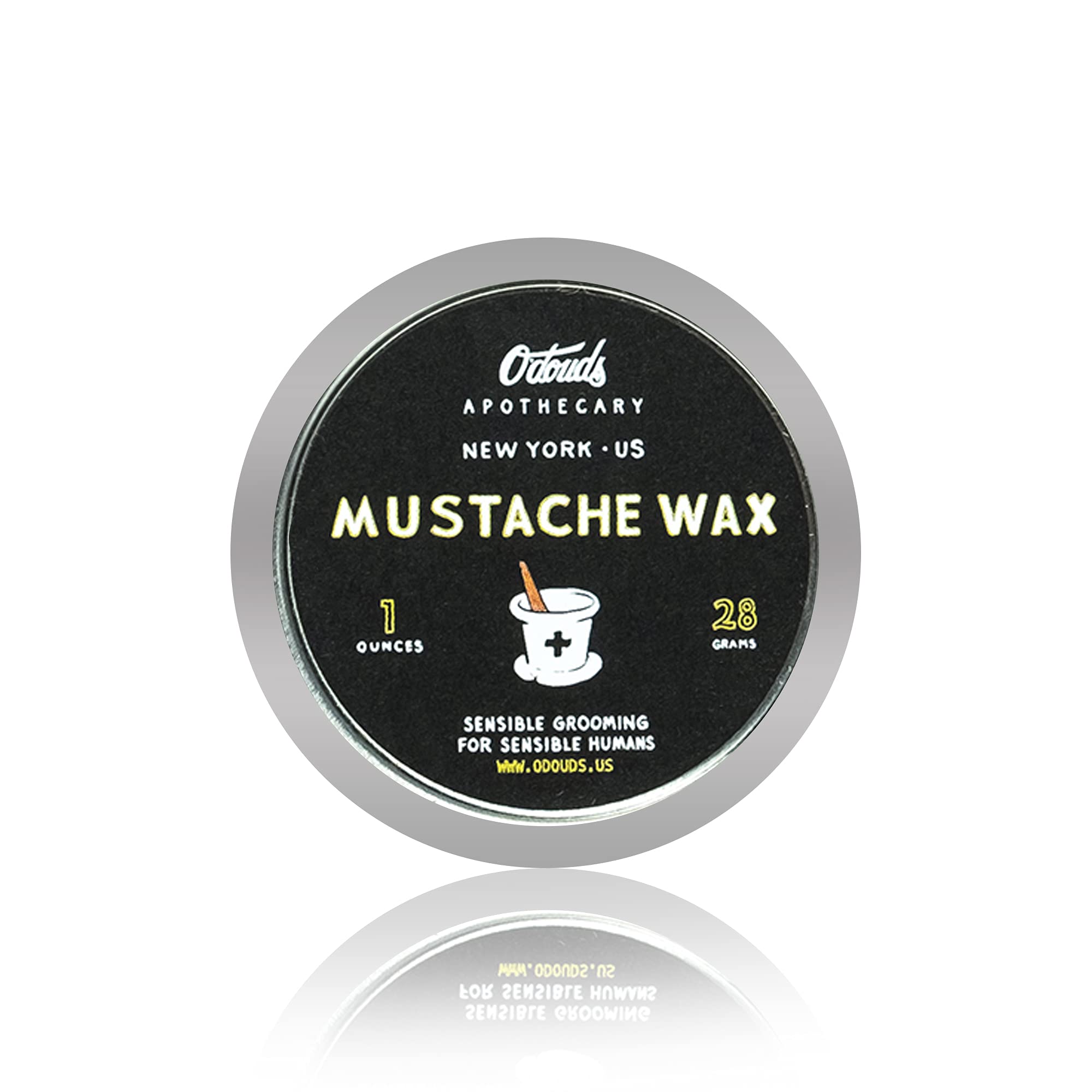 Mustache Wax for Men - Daily Natural Mustache Styling Wax - Vegan - Firm Hold & Natural Shine with Forest Scent (1oz.)