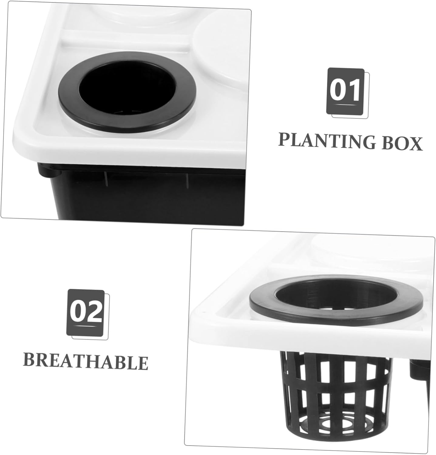 Professional Hydroponic Nursery Box Cilantro Cultivation Basket Strong Plastic Long-Lasting Greenhouse Planting Bucket