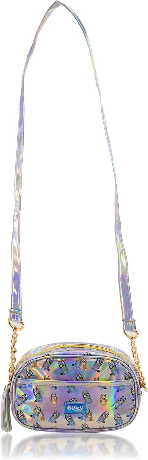 Fast Forward Bluey Purse Crossbody Handbag for Women | Bluey Metallic Vinyl Women's Shoulder Handbag | Bluey Accessories for Girls - Image 6