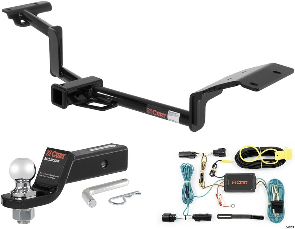 CURT Class 3 Trailer Hitch Tow Package with 2" Ball for 2009-2016 Ford Flex