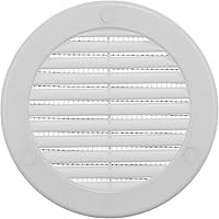 Vista 1 de Vent Systems Cubierta de ventilación blanca Soffit de 4 pulgadas (dimensiones de apertura), rejilla de ventilación redonda de plástico, pantalla