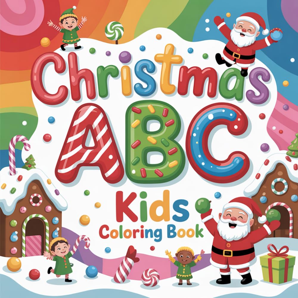 Christmas ABC Coloring Book For Kids