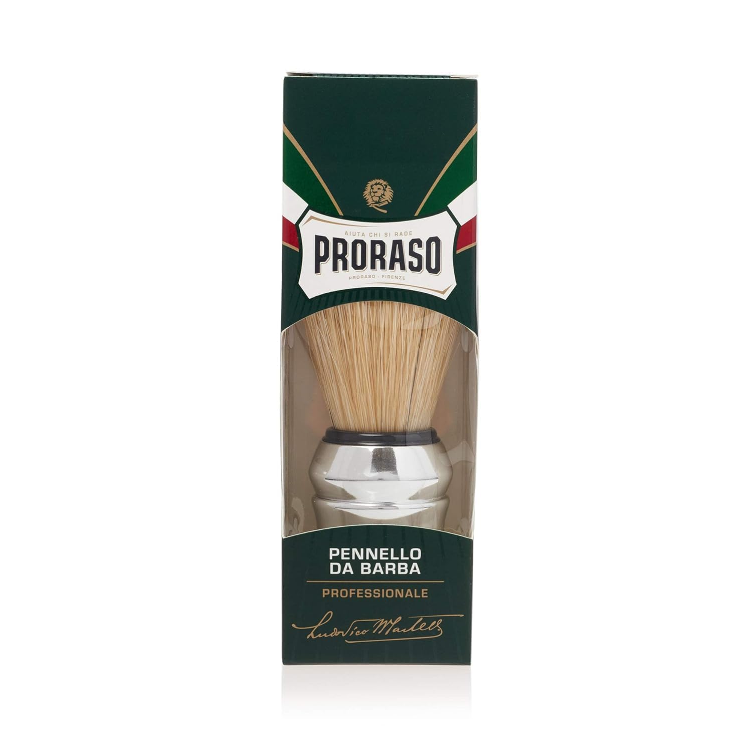 Proraso Brocha afeitar, brocha profesional de cerdas naturales para cuidado barba, para usar durante el afeitado con una espuma afeitar hombre